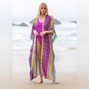 Lovestitch Take me to Coachella Paisley Maxi Kimono